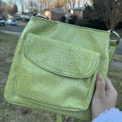 Vintage/Y2k Green Crocodile Purse