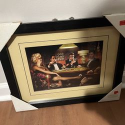 Marilyn Monroe framed picture with glass