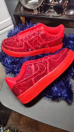 Nike Red Swarovski Custom Air Force 5y