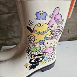 Hello Kitty Sanrio Rain Boots Women Size 6