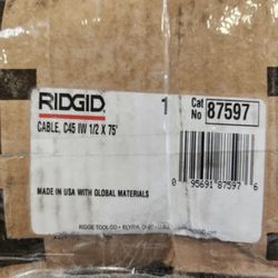 Ridgid 87597 1/2 in. x 75 ft. Drain Cleaning Cable Replacement for K-400 K-3800