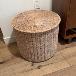 Round Wicker Storage Basket
