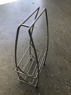 Pottery Barn Wine Rack holds 2 wine glasses & 2 bottles of wine