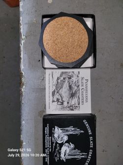 Genuine slate coaster  duck set