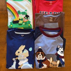 Size 12 Boy-New Gymboree Long & Short Sleeves Shirts