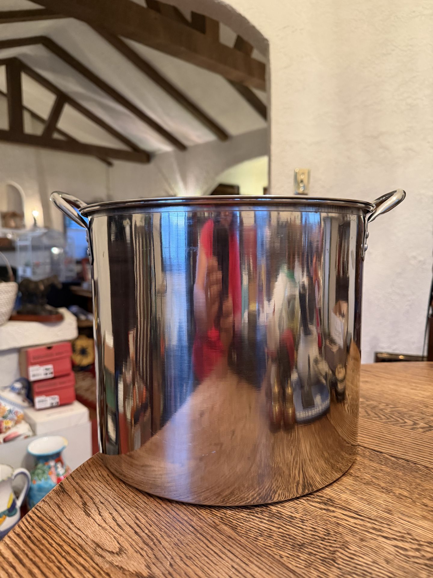 Large Stainless Steel 15-16 Qt. Stock Pot