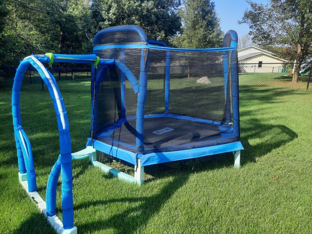 Child's Trampoline With Swing