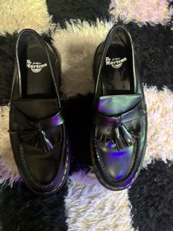 Doc Martens Adrian Quad Unisex Mens 10 Womens 11.5 Black Platform Tassel Loafers