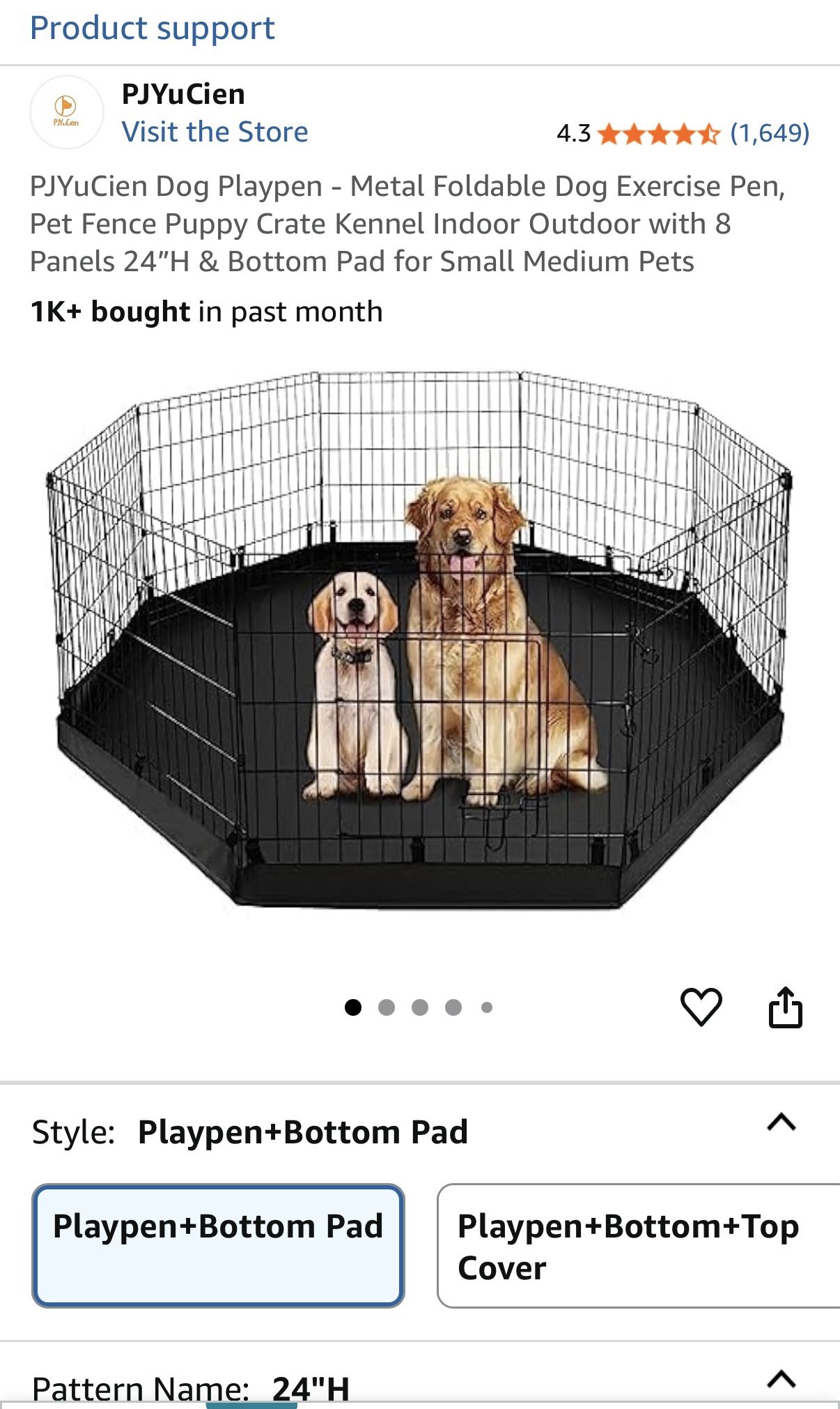 Puppy Pen With Bottom Cover