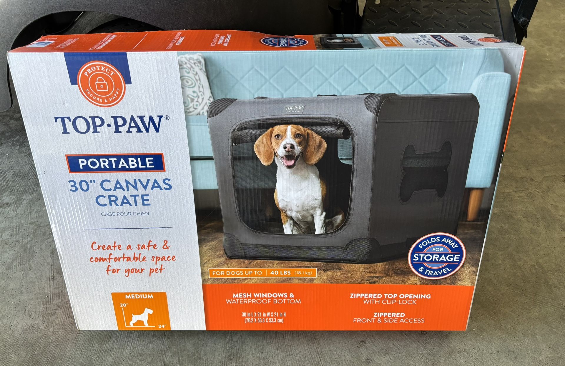 Portable Canvas Dog Crate
