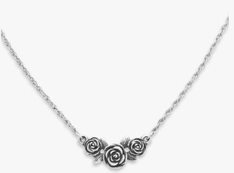 James Avery Rose silver Necklace - 16 inches