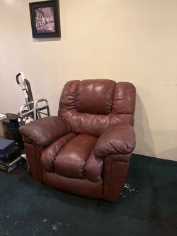 Brown Leather Recliner Chair