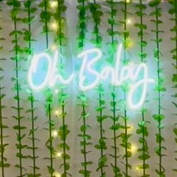 Neón Baby Shower Sign “oh Baby”