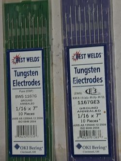 BEST WELD WELDING TUNGSTEN ELECTROIDS