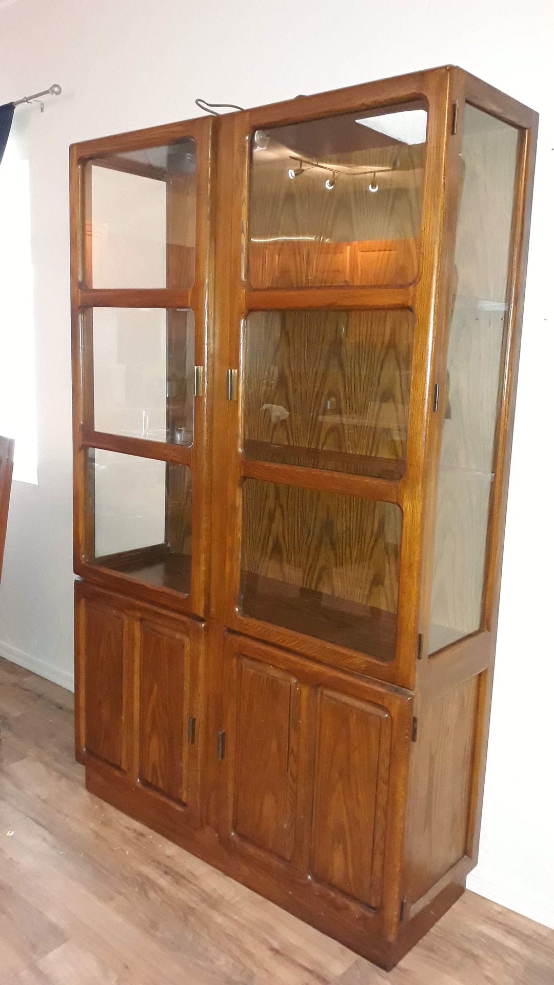 Wood and glass cabinet