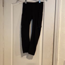 Womens Lululemon Blk Size 2 7/8 Running Pants 