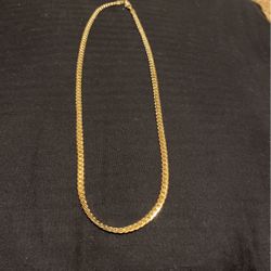 Men’s Or Women’s Gold Plated Herringbone Necklace 24”