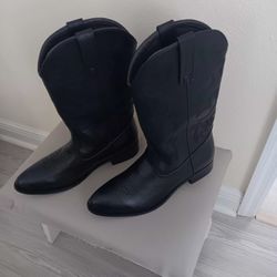 MEN'S WESTERN BLACK BOOTS 
