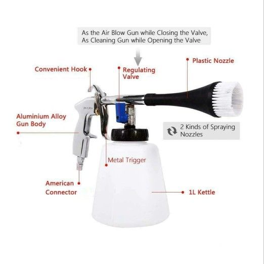 ☆ Brand NEW Car Air Pulse High Pressure Cleaner Gun Tornado Washer Surface Interior Exterior Pressure Washer