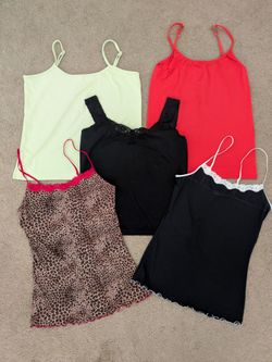 5 Camisoles Women's Size L~ Maidenform, Vanity Fair, Express~New/Used~Price Includes All 5 Camis