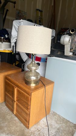 Silver Lamp With Shade