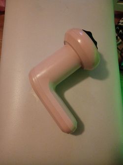 Pink Handheld Electric Body Massager - Cordless Shiatsu Deep Tissue w/ 5 Heads