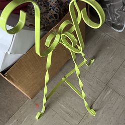 Vintage style green plant stand 