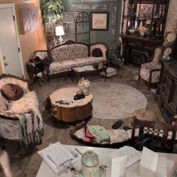 Antique Sofa Set Sectional Victorian Couch