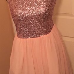 pink sequin prom /homecoming dress NWT size 14