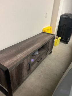 Gray tv stand
