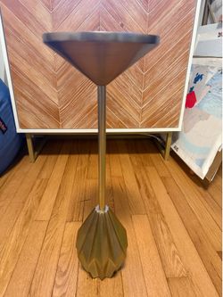 West Elm Faceted Brass Drink Stand