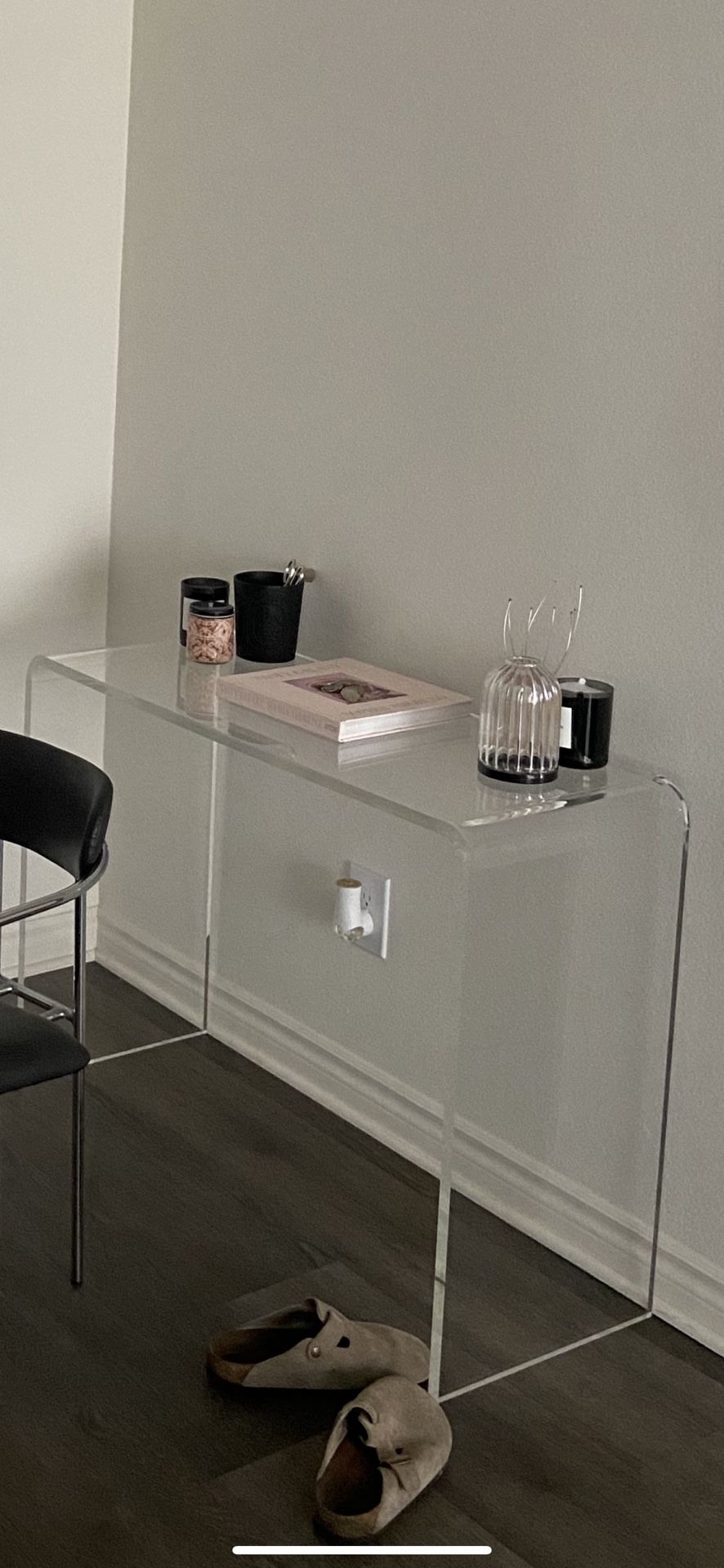Cb2 Acrylic Peek-a-boo Console Table / Desk