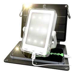 PRAANA Portable Power Bank & Flashlight with 7W Panel – 3in1 Solar Survival Kit | 5000mAh USB-C Charger & 800-Lumen Light | Must-Have Power Backup for