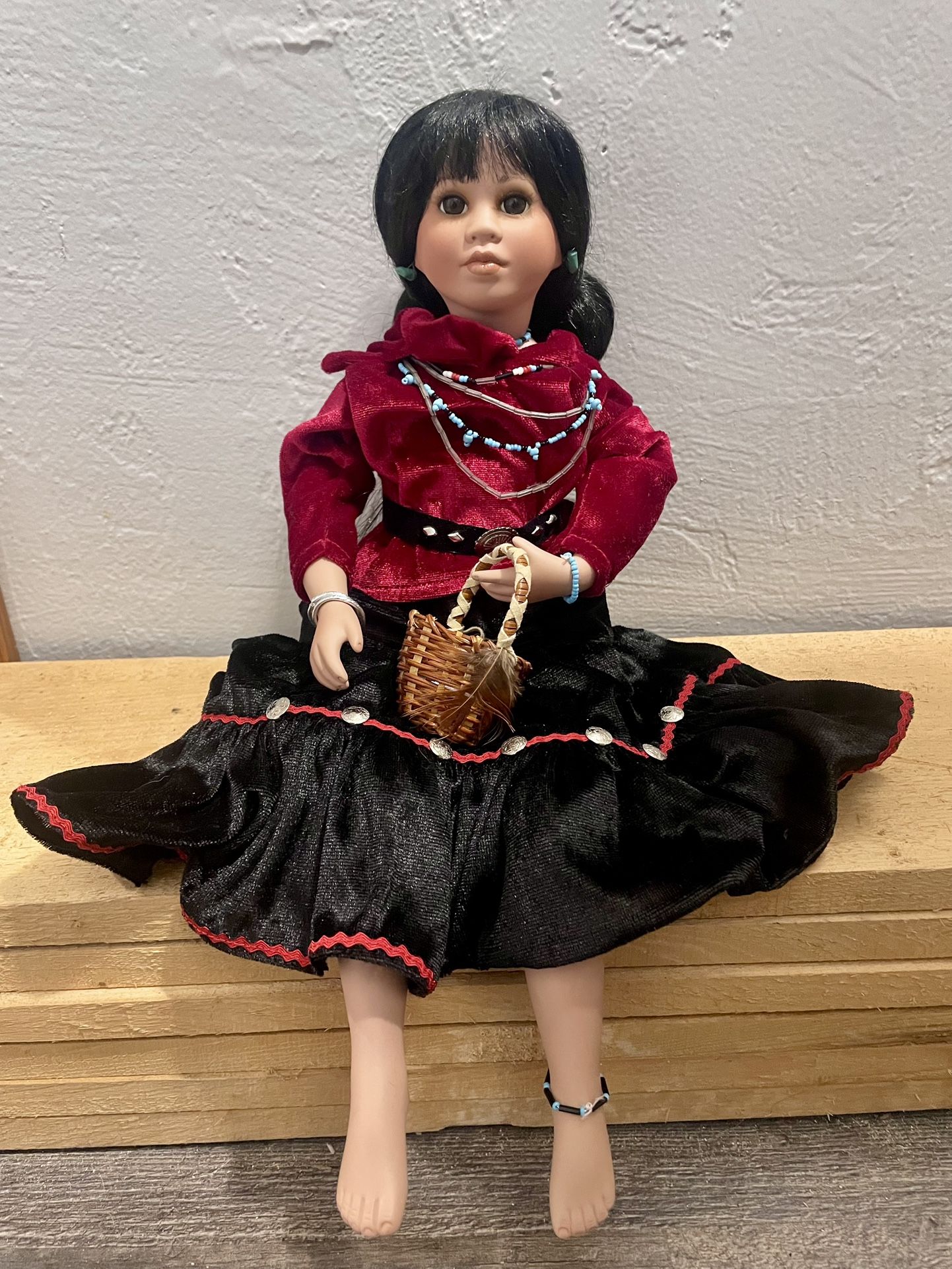 Collectible Native American Porcelain Doll