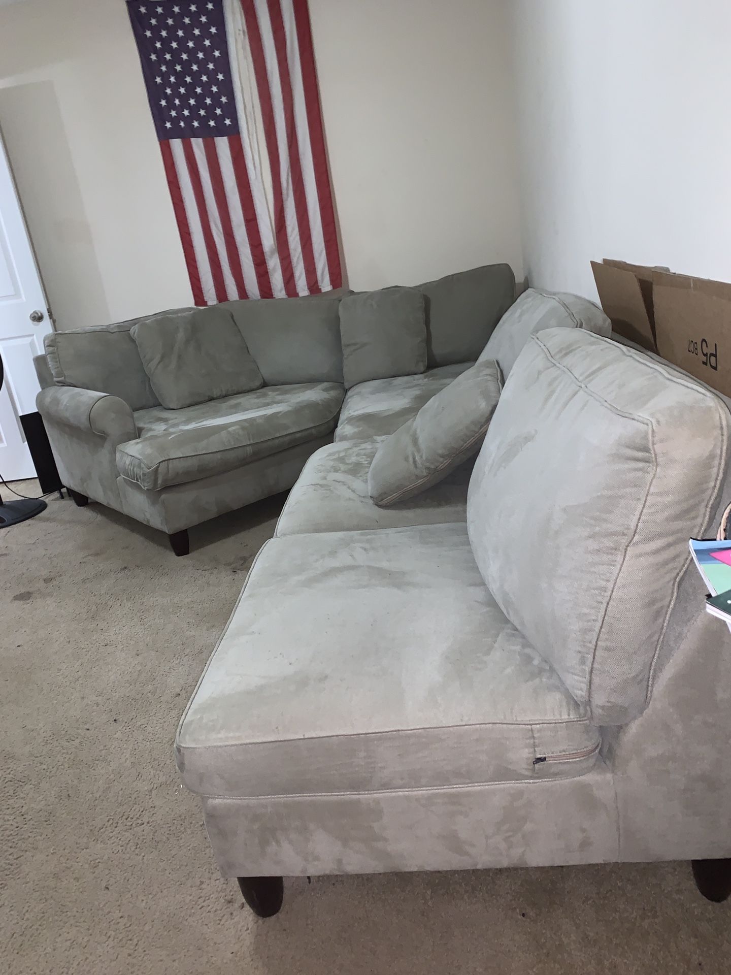 Large Grey Sectional Couch