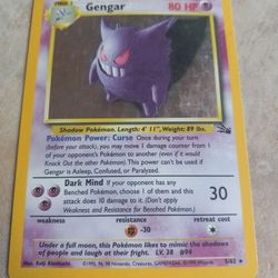 Holographic 1995 Gengar Pokemon Cards 