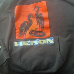 Heron Black Hoodie