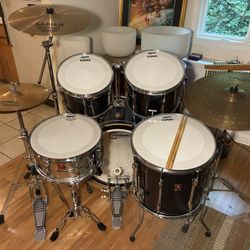 Premier Drum Set, New Heads, Cymbals
