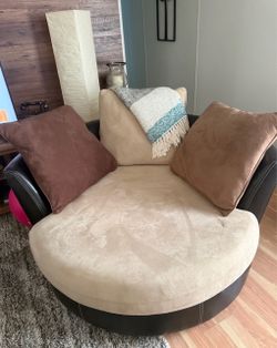 Round swivel sofa