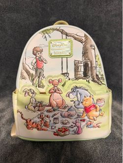 Disney Parks Loungefly Winnie the Pooh Sketchbook Picnic Mini Backpack