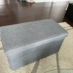 Grey Ottoman With Storage 