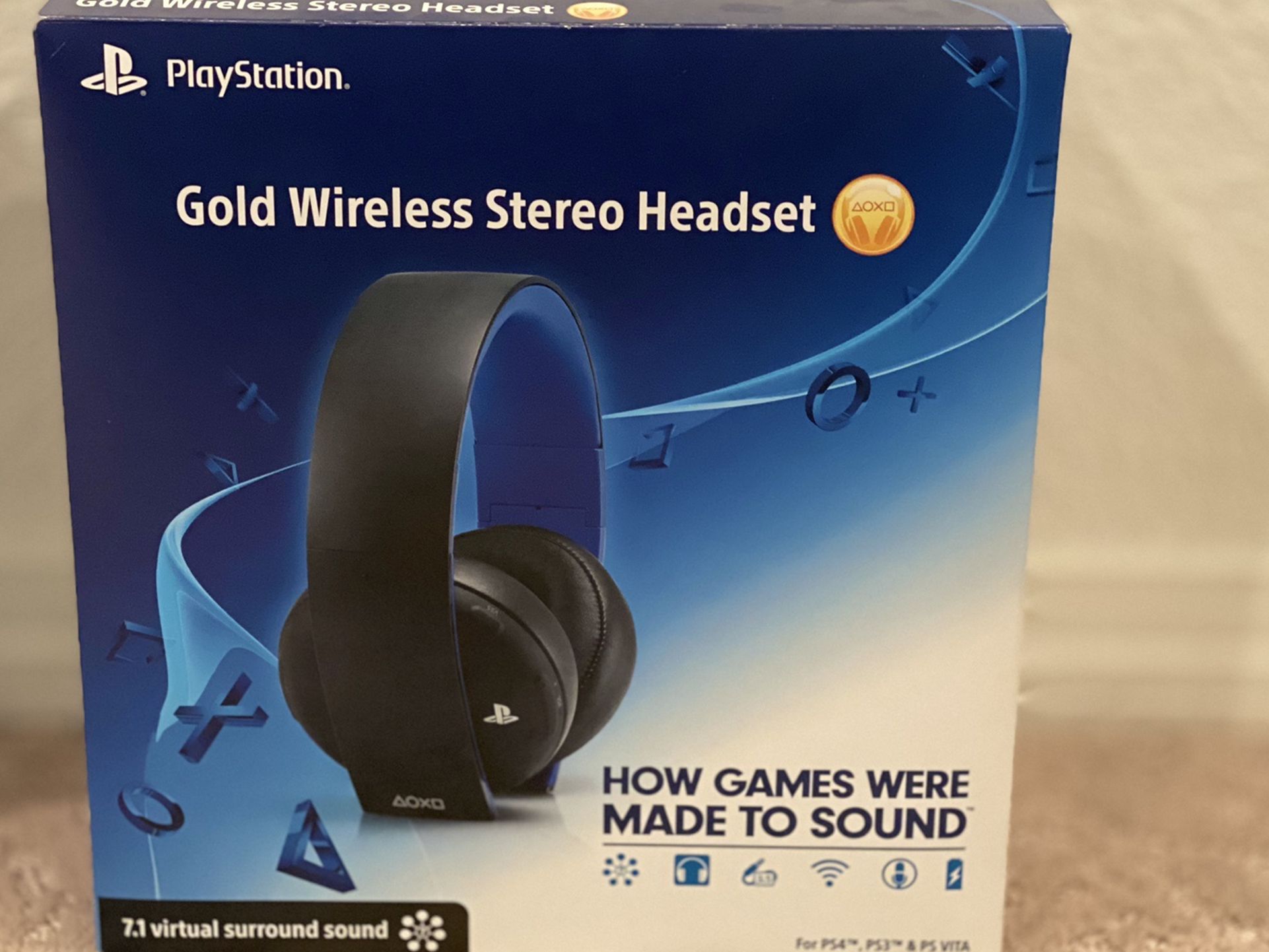 Sony Gold Wireless Bluetooth Headset