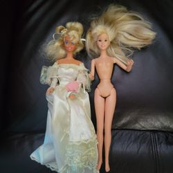 Two 1970s Barbies