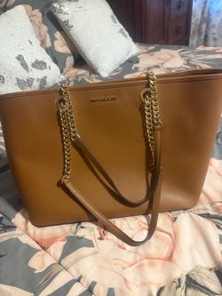 Michael Kors Tan Leather Tote Bag