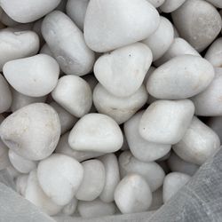 White Polished Pebbles - 40 Lbs Bags