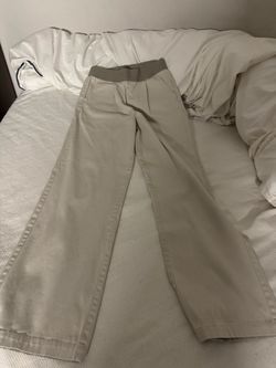 Essentials fear of god Beige Wide-Leg Pants with Elastic Waistband