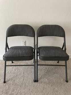 Two Foldable Metal Chairs