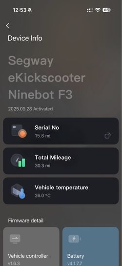 Practically new Segway Ninebot F3