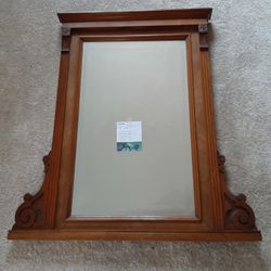 #16 Gorgeous Victorian Beveled Mantle Mirror. 34 5/8  X 38 1/2 