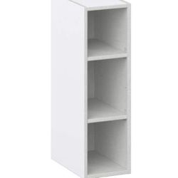 J COLLECTION Glacier White Slab Assembled Wall Kitchen Cabinet Open Shelf (9 in. W x 30 in. H x 14 in. D)